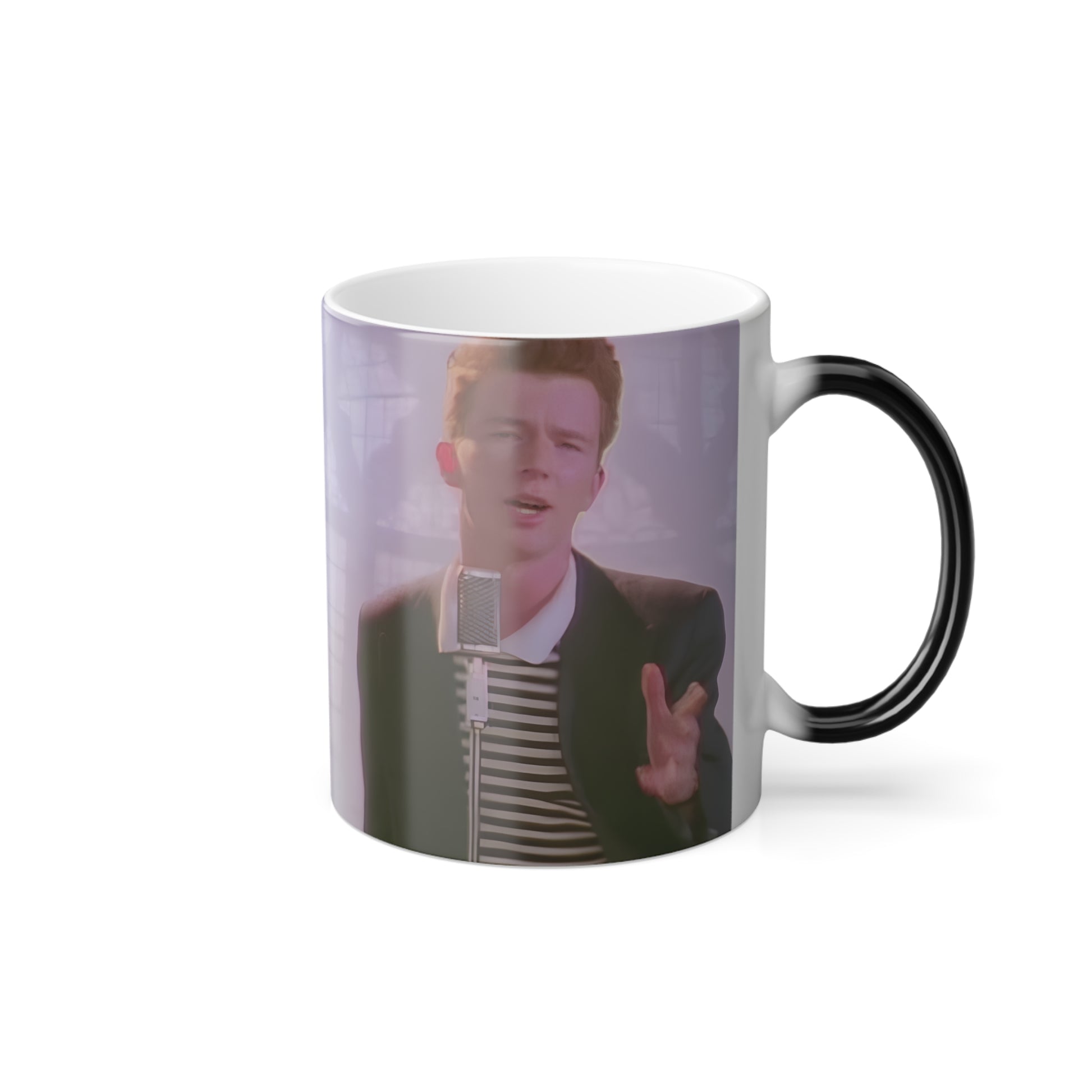 rick astley never gonna give you up rickrolling color morphing mug whatmart