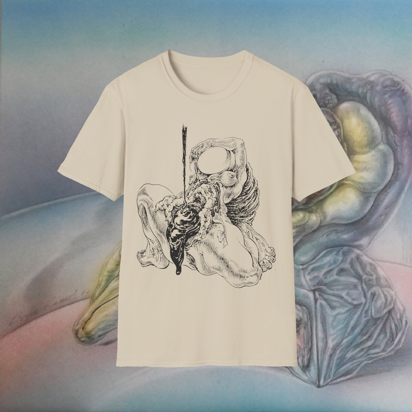 sibylle ruppert drawing from the 1975 german avant garde journal die lowin tshirt