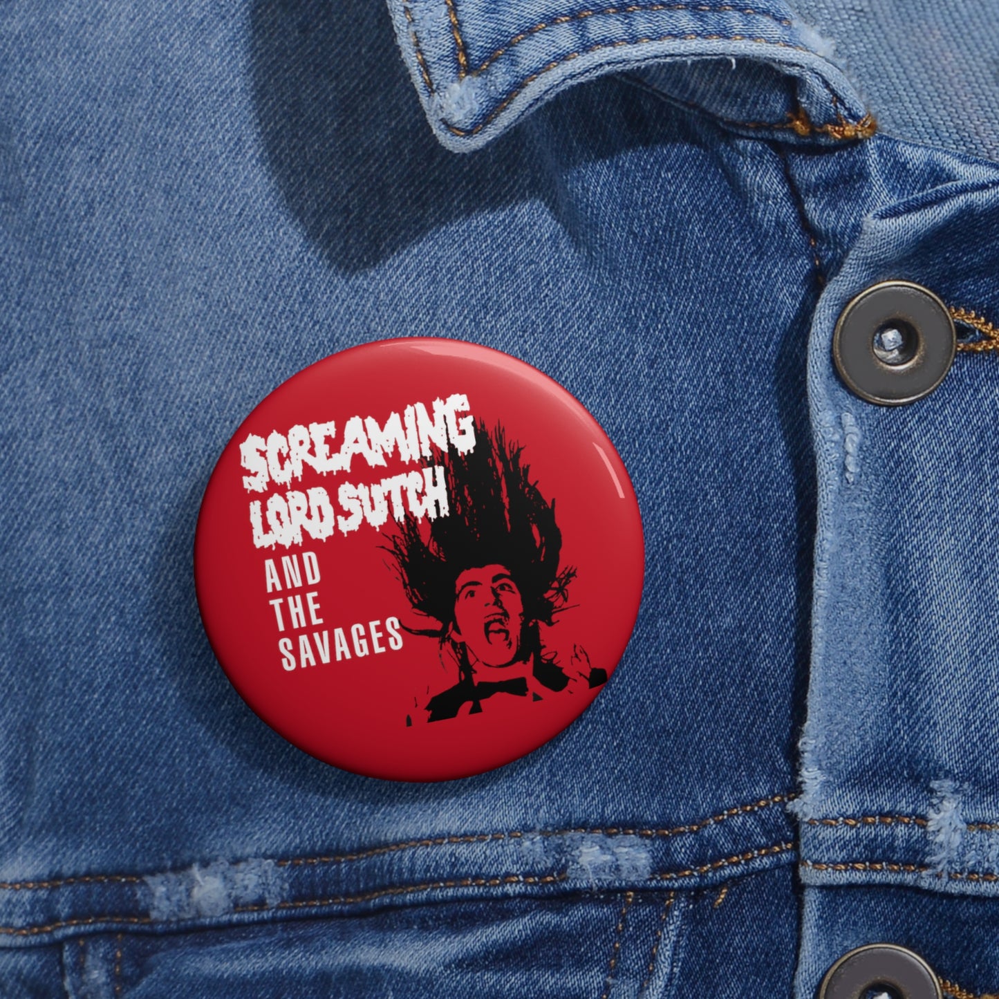 screaming lord sutch and the savages custom pin button whatmart