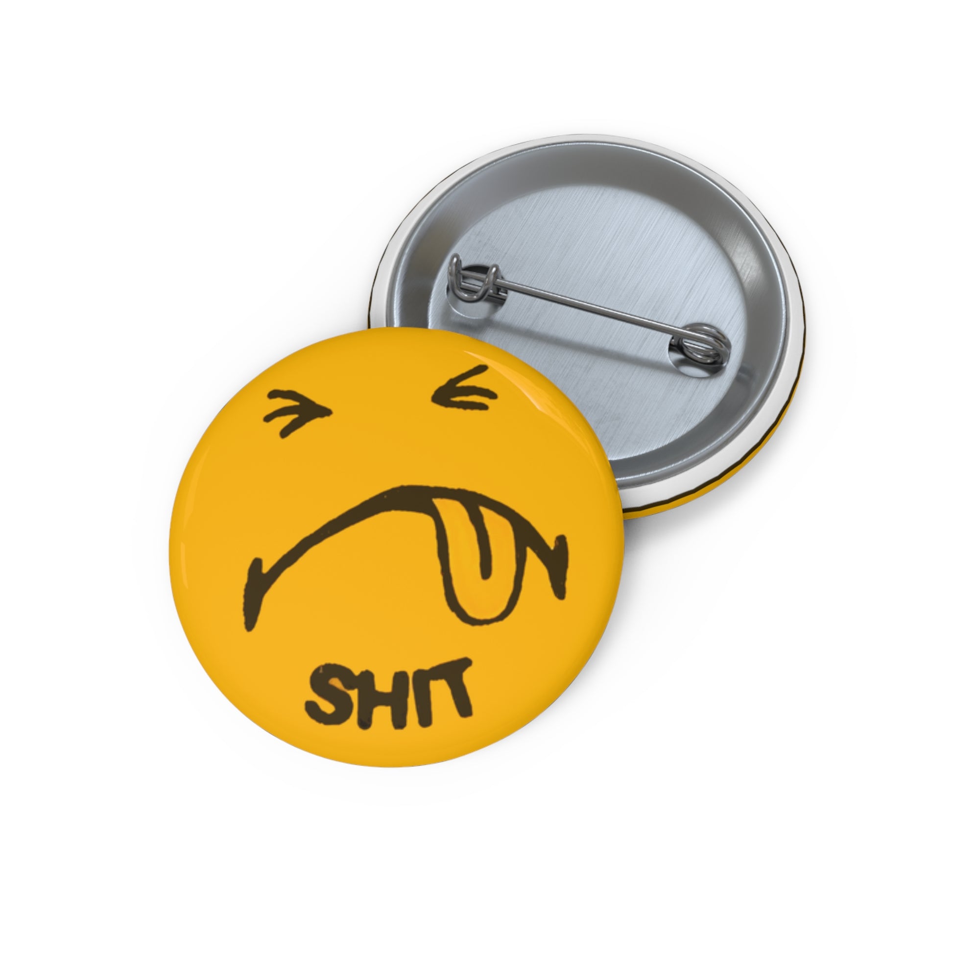 shit face custom pin button whatmart