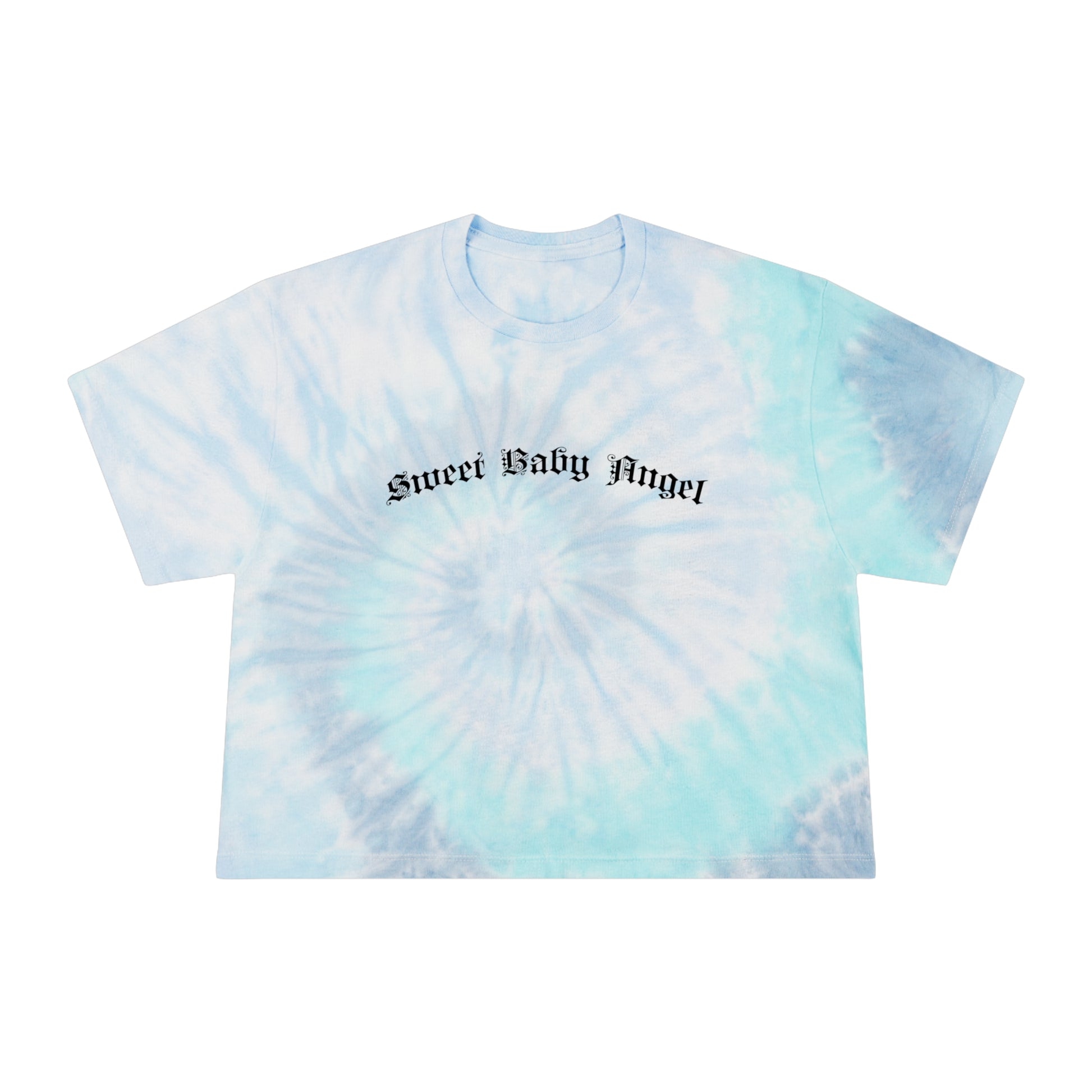 sweet baby angel women's tie-dye crop tee whatmart