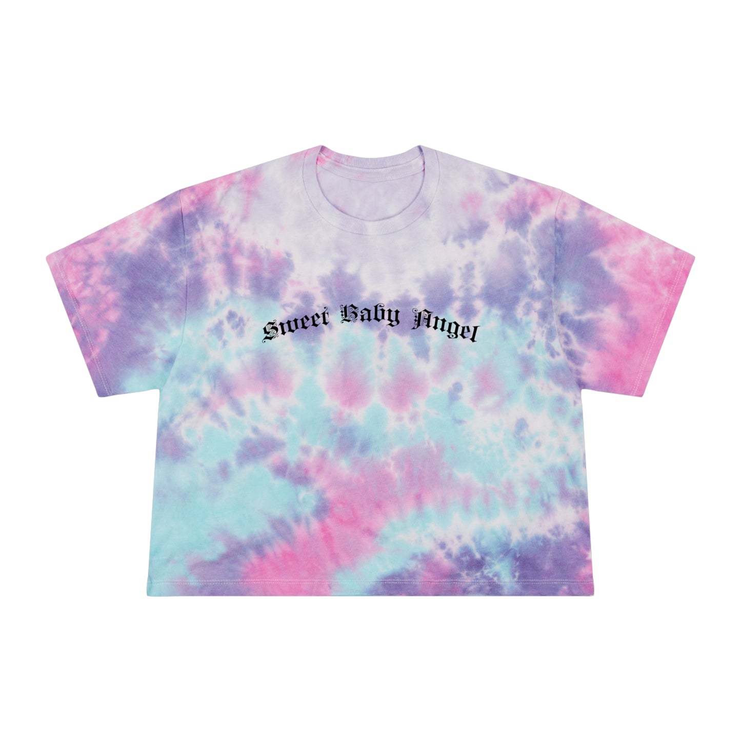 sweet baby angel women's tie-dye crop tee whatmart