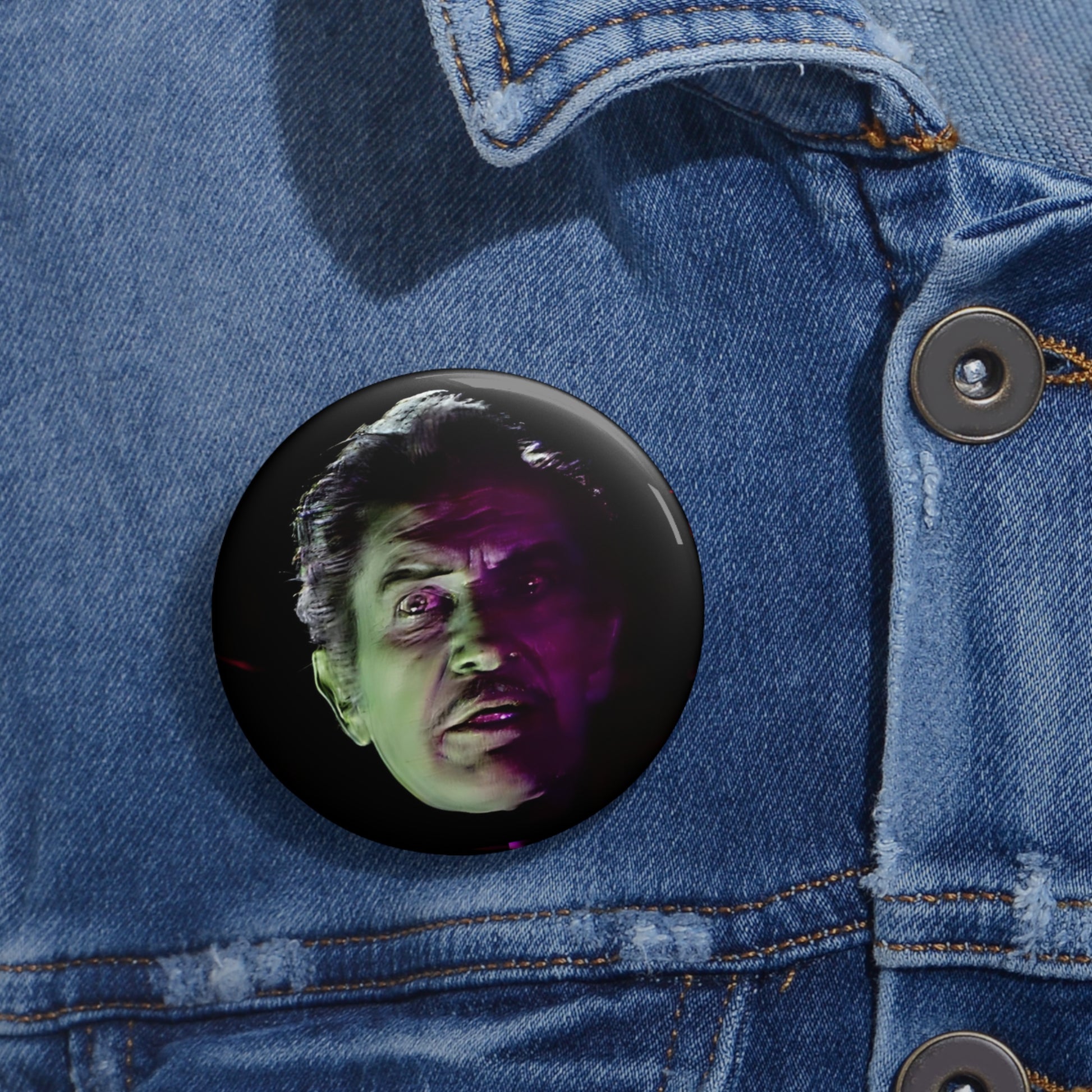 the hilarious house of frightenstein vincent price opening monologue on a custom pin buttons whatmart