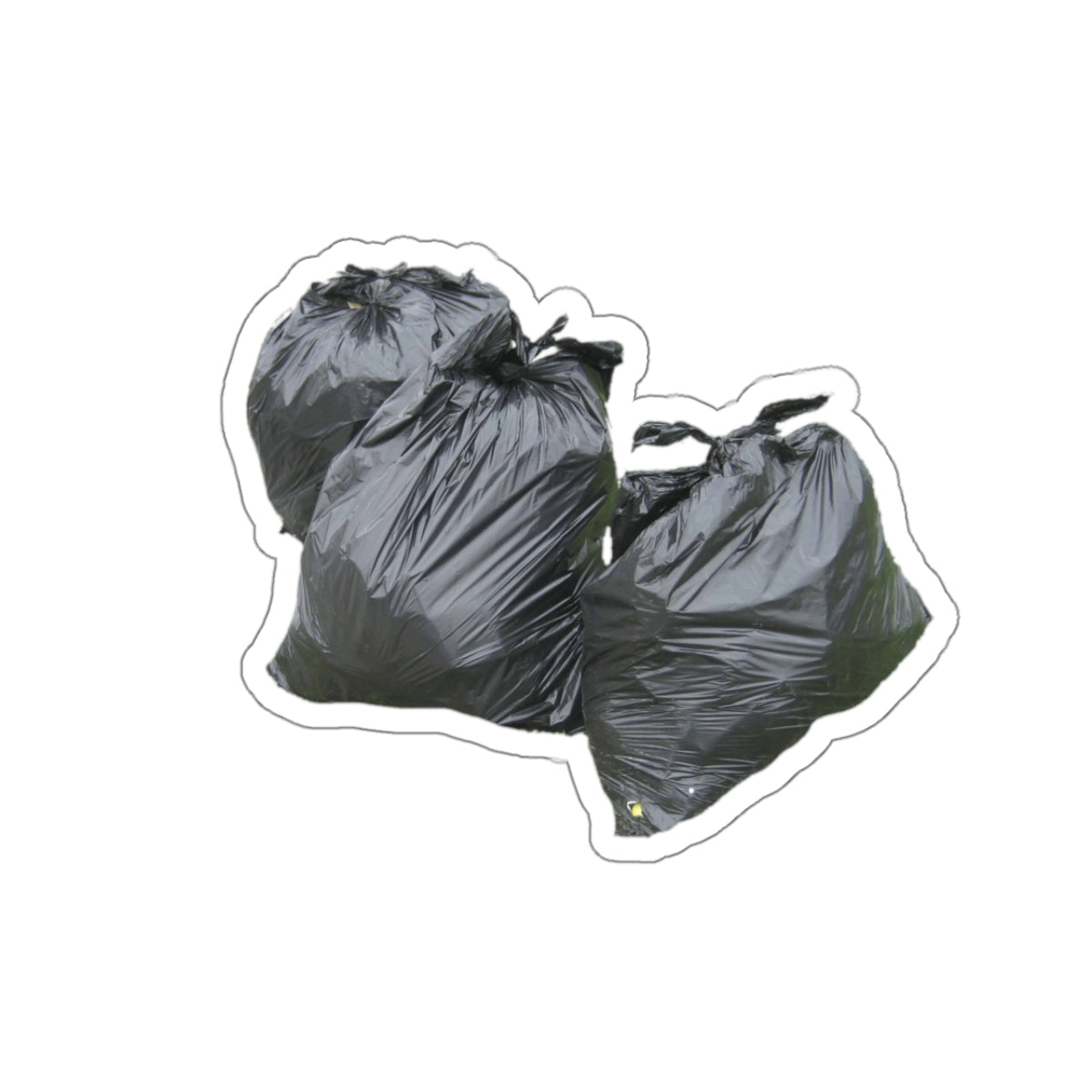 three green garbage bags kiss-cut sticker whatmart