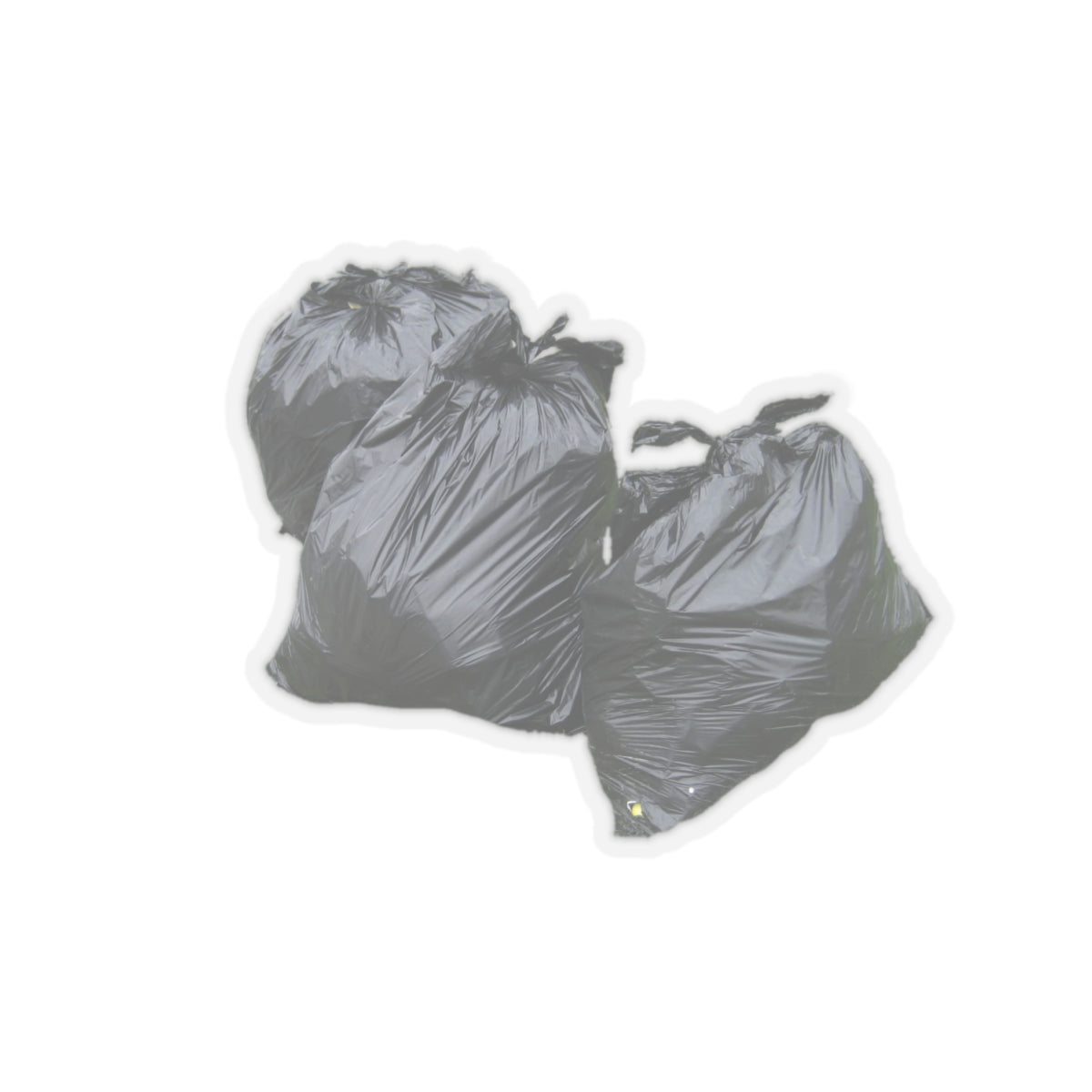 three green garbage bags kiss-cut sticker whatmart