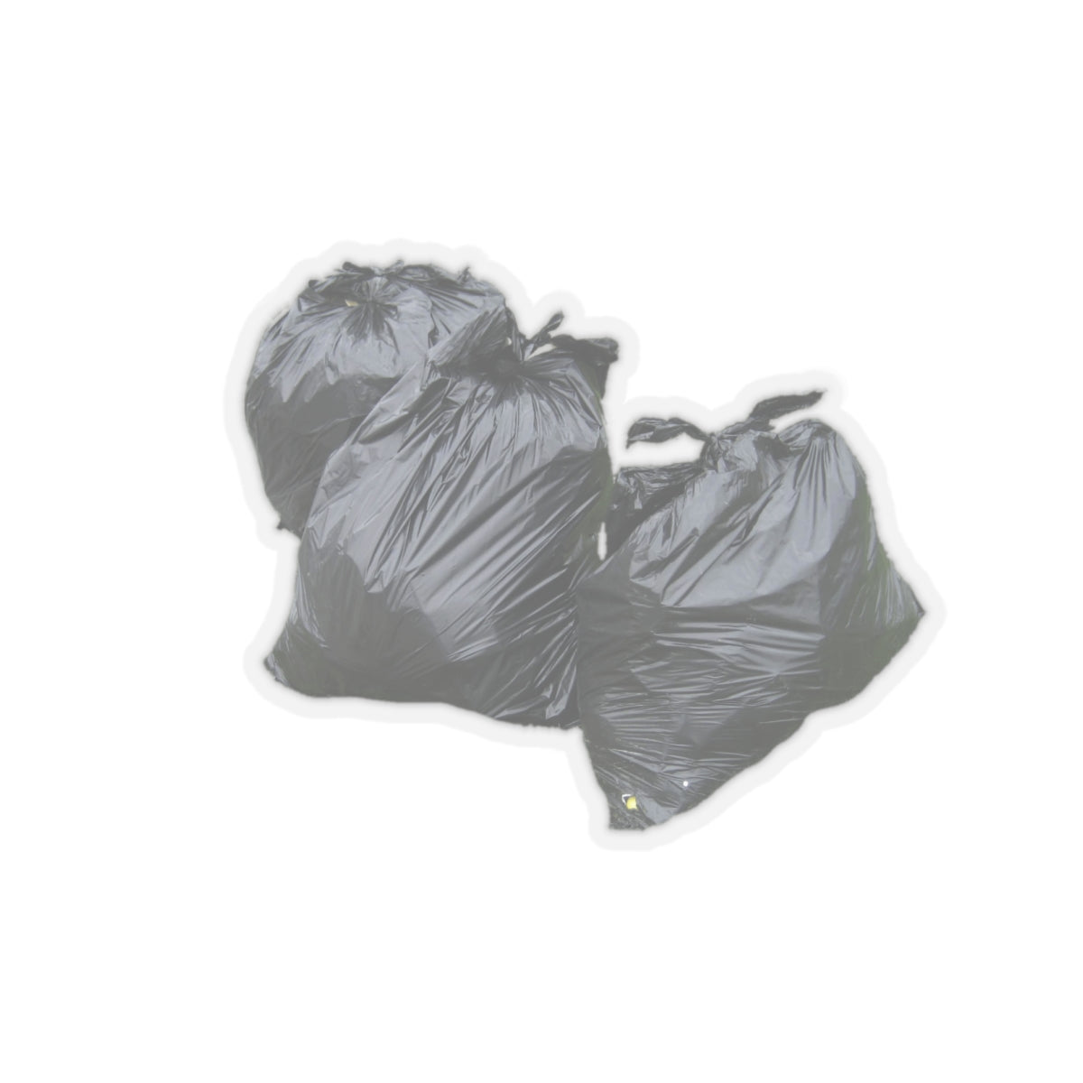 three green garbage bags kiss-cut sticker whatmart