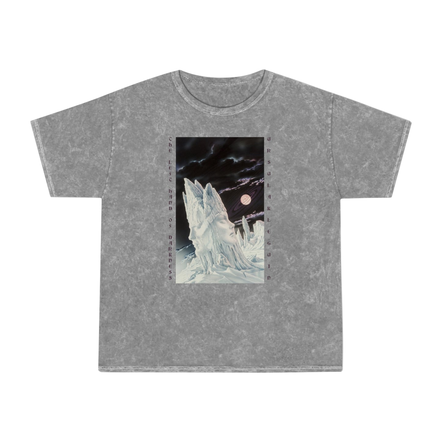 ursula k le guin the left hand of darkness book cover mineral wash tshirt whatmart