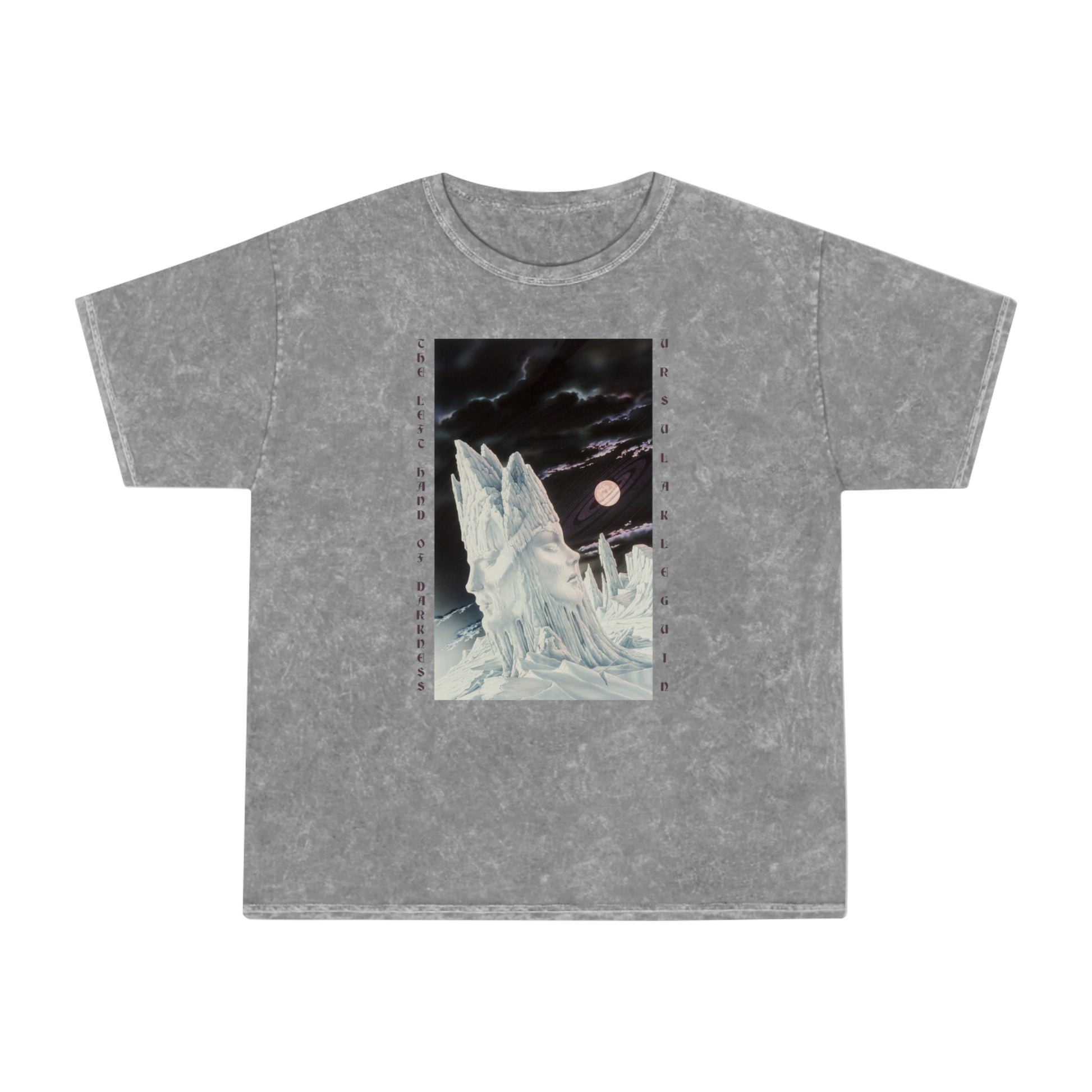 ursula k le guin the left hand of darkness book cover mineral wash tshirt whatmart