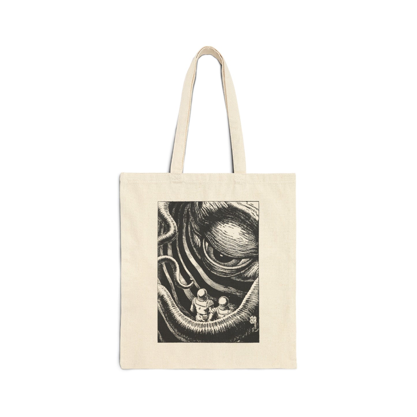 virgil finlay illustration "on the edge of the galaxy" cotton canvas tote bag whatmart