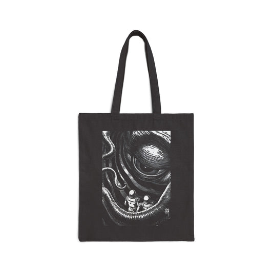 virgil finlay illustration "on the edge of the galaxy" cotton canvas tote bag whatmart